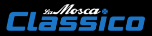 La Mosca Classico letters icon zwarte achtergrond 540x130